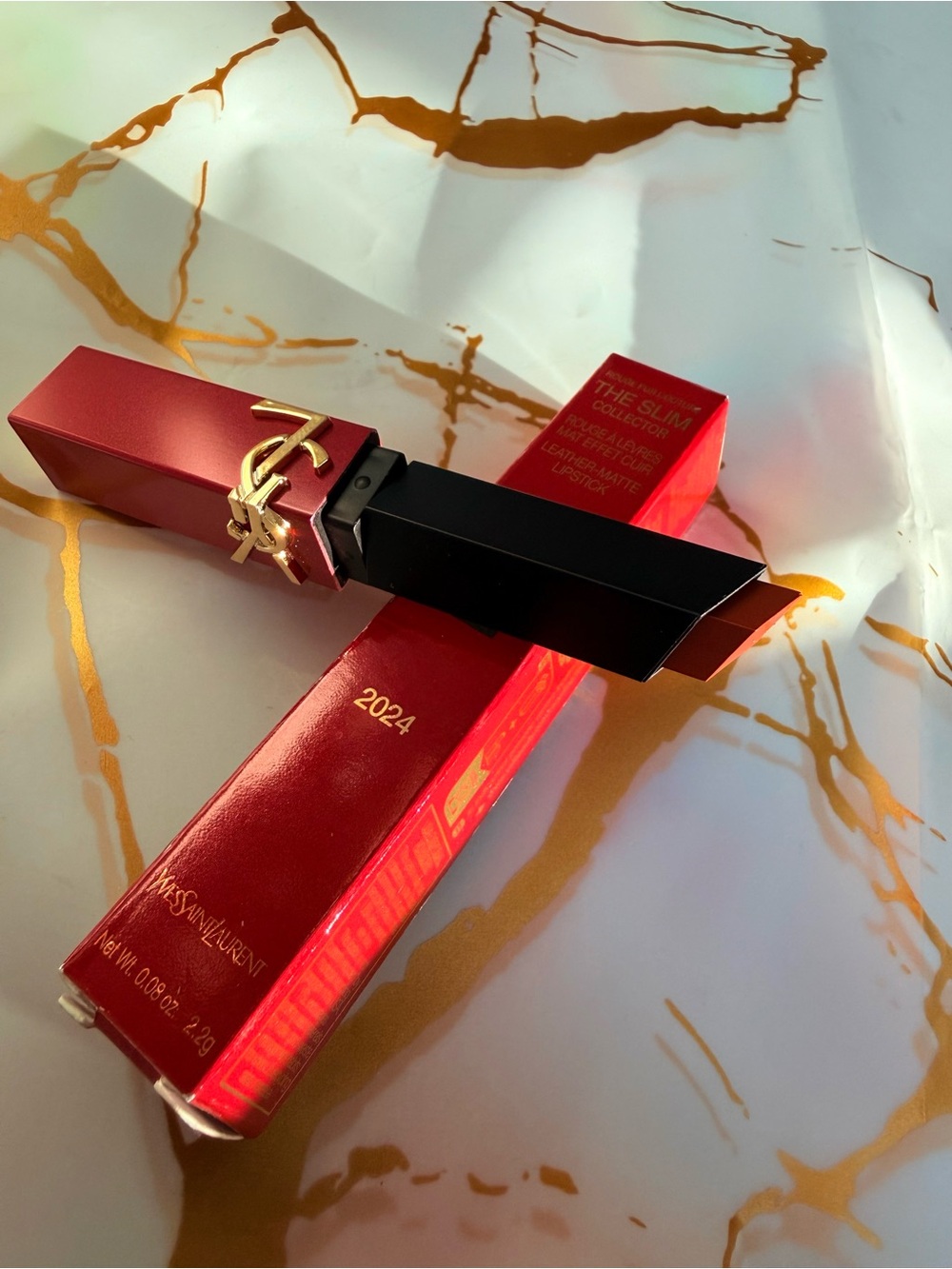 YSL Lipstick Slim Collector Limited Edition Shade 2024 Fiery Vermillon New - Picture 5 of 8